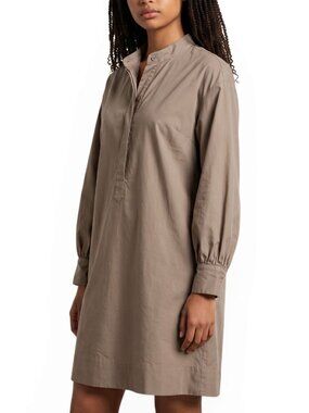 Ann Mashburn Anaya Popover Dress Taupe Corduroy